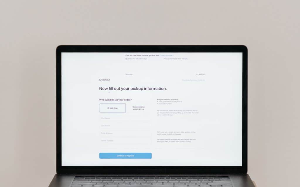 Close-up of a laptop screen