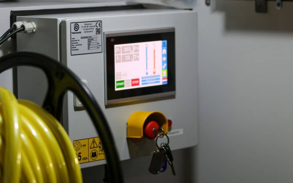 Industrial control panel with displays