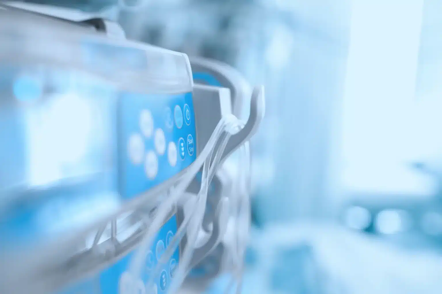 Medical equipment in an intensive care ward